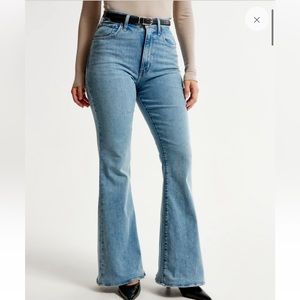 Abercrombie Curve Love The Vintage Flare Denim Blue Jeans